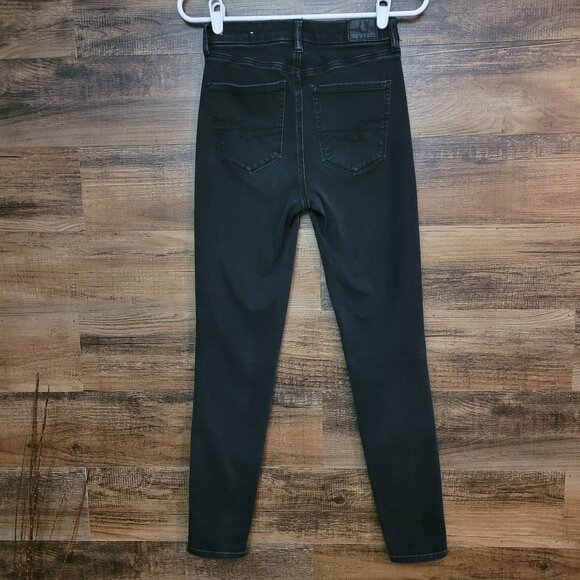 American Eagle Jeans 4 L Jegging Curvy Super Hi Rise 360 Next Level Stretch - Picture 2 of 12